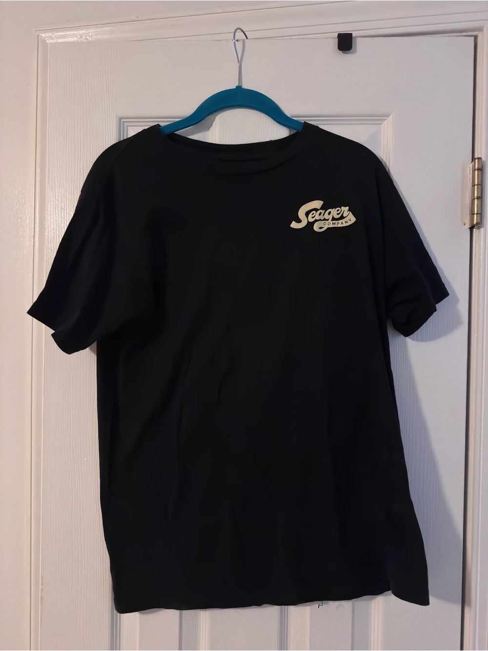 Seager Company Men's Black Short Sleeve Logo Tee